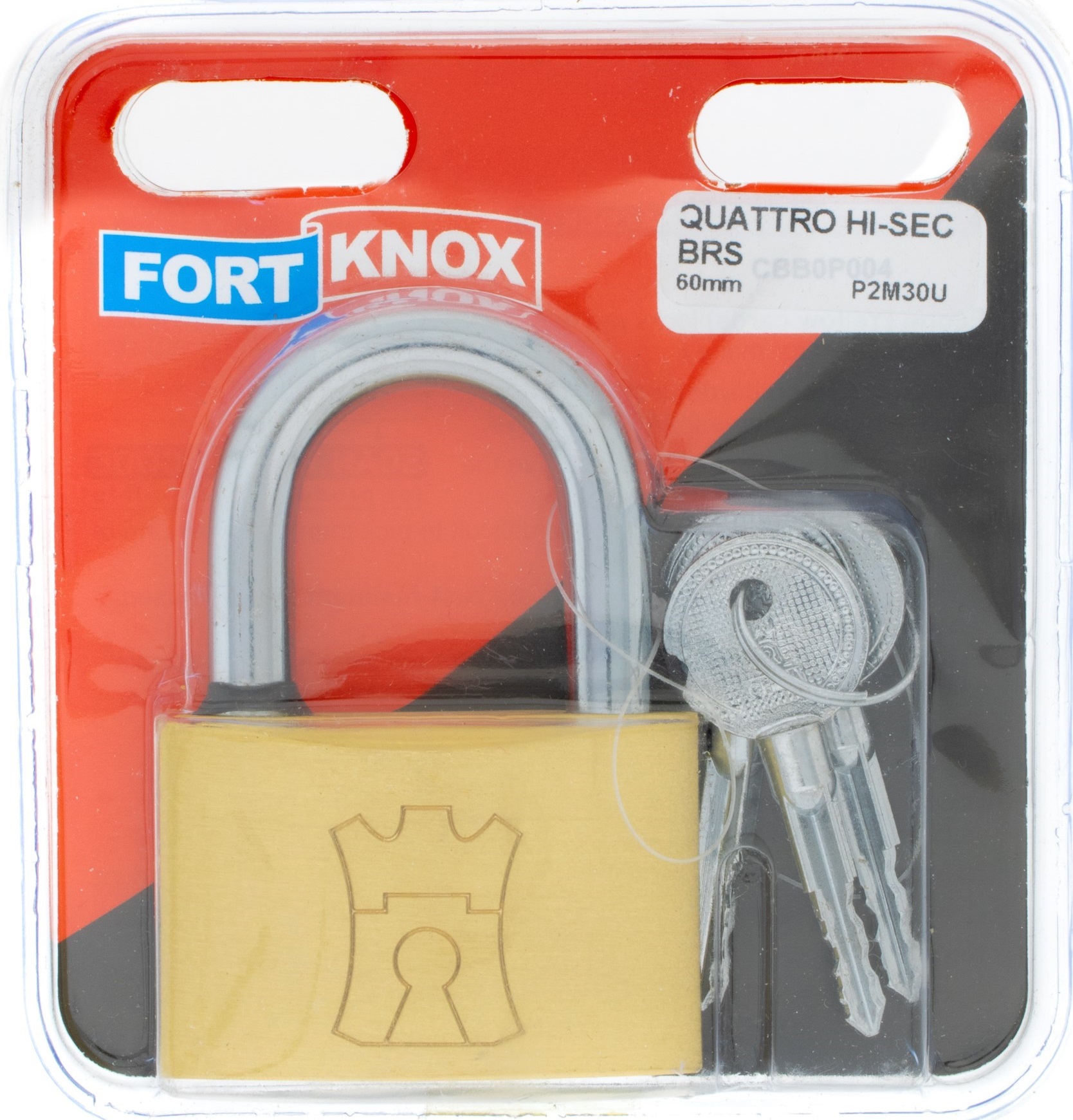 High security brass padlock.