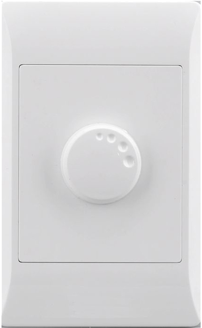 Light Switch Dimmer, Type: 4X2, Colour: White, Light switch with the option to adjust the brightness of lamps.