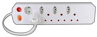 Safety shuttered, LED power on indicator, Overload protection, New 3 pin euro design, easy pull plug top design, Switched.