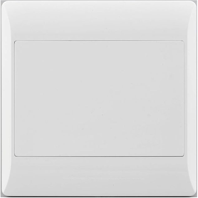 Classic Cover Plate, Blank, 4×4, PVC, White.