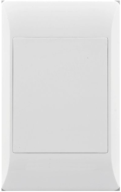 Classic Cover Plate, Blank, 4×2, PVC, White.