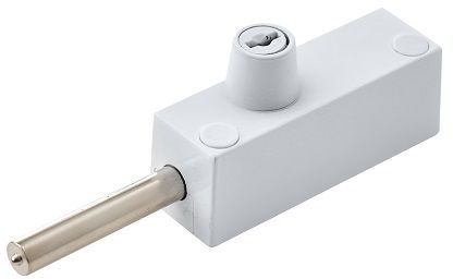 Patio Door Lock Push Lock White Epoxy Coated incl Fastenings & 2 Keys.