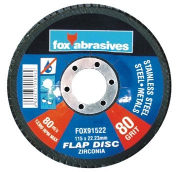 Flap Discs are made of Alumina Zirconia coated flaps fastened to a glass fibre backing.