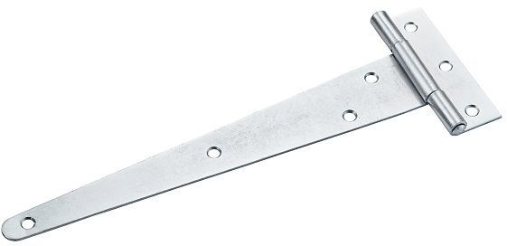 T Hinge 200mm Pair Mild Steel Electro Galvanised & incl Screws.