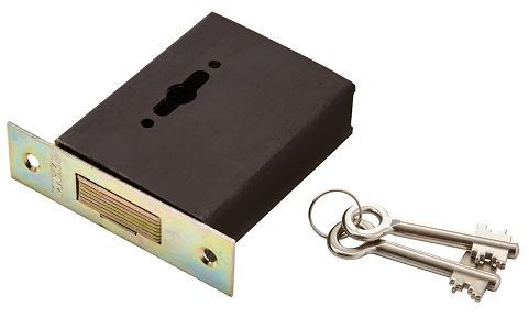 Security Gate Lock 7 Lever 2 Keys & Escutcheons & Includes Weld In Box.