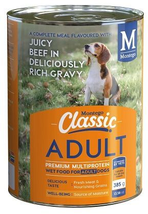 Classic Wet Food provides a complete, balanced and enticingly delicious meal, or a tasty complement to your dog's daily dry food diet. Serve on top, mixed in or on its own- however they like it!Benefits:Energy- 6% Protein / 3% Fat.Stamina- Low glycaemic formula.Well-Being- Source of moisture.Delicious Taste- Fresh meat with nourishing grains & vegetables.