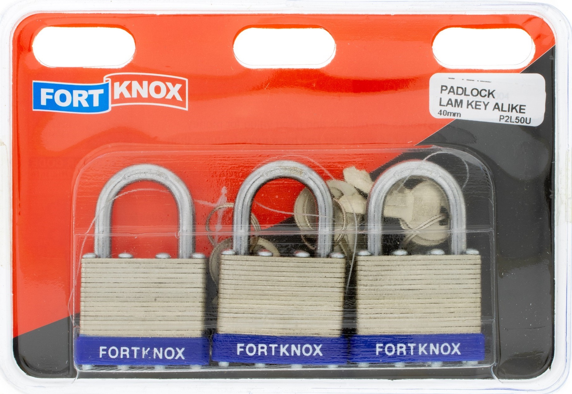 Padlock Fort Knox Laminated, can be used indoor or outdoor 40mm.