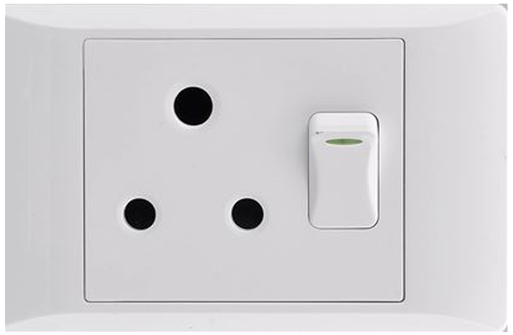 16A Switch socket cover, 4 x 2 single.