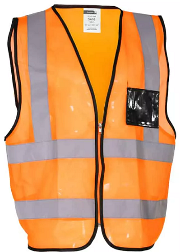 Suitable for use in areas where visibility of the wearer is at risk, I.E. Heavy duty moving vehicles operations in dark environments. . EN4 Style reflective jacket with zip, ID pouch & reflective tape25gsm² 100% polyester orange/lime fabricStandard wash silver reflective tape. Not suitable for use with chemicals or where there is a potential burning hazard present.