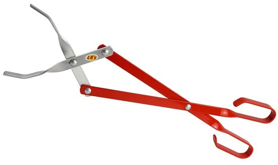 Aluminium tongs/ can be used to turn coals or meat.
