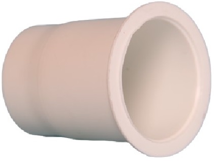 Used with weir to connect pipe.