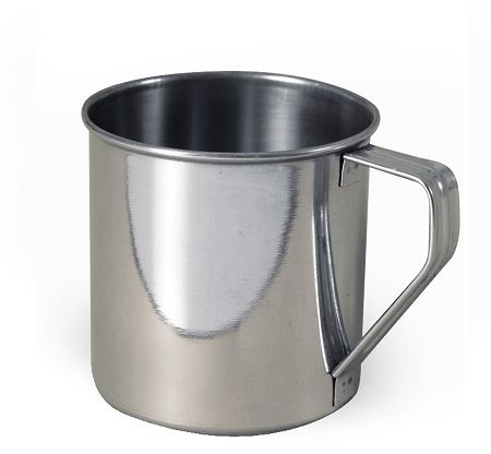 Stainless Steel. Ideal for travelling/camping or at home.