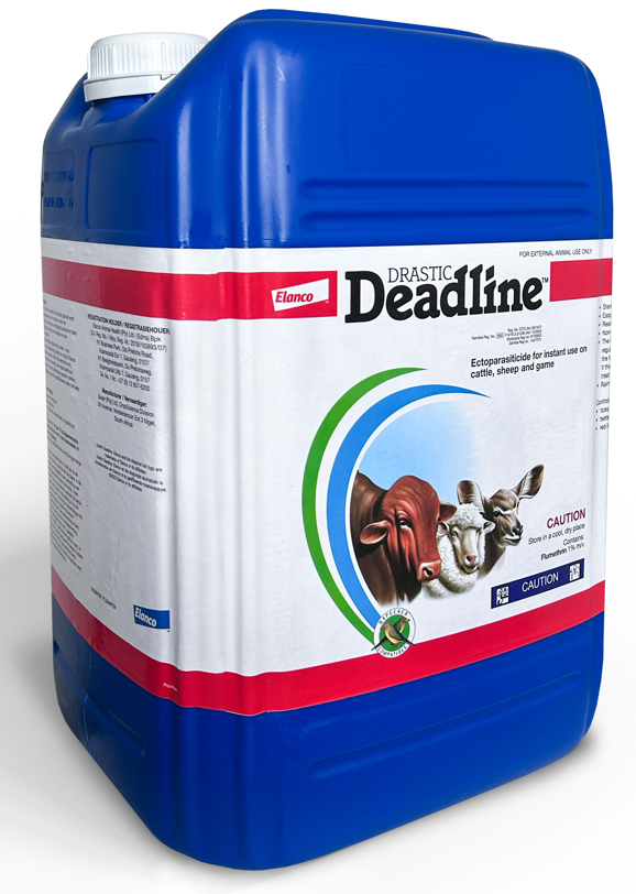 An easy-to-apply pour-on for tick control and protection. Controls ticks on cattle, sheep, ostriches and game. Controls tsetse fly worry on cattle. Controls red lice on cattle. Sterilises female ticks. Controls feather mites on ostriches. Easy application onto the skin. Residual action. On-systemic action. The longer the product is regularly applied, the more the tick population is reduced. It then becomes possible to treat at extended intervals. The product is rainfast.