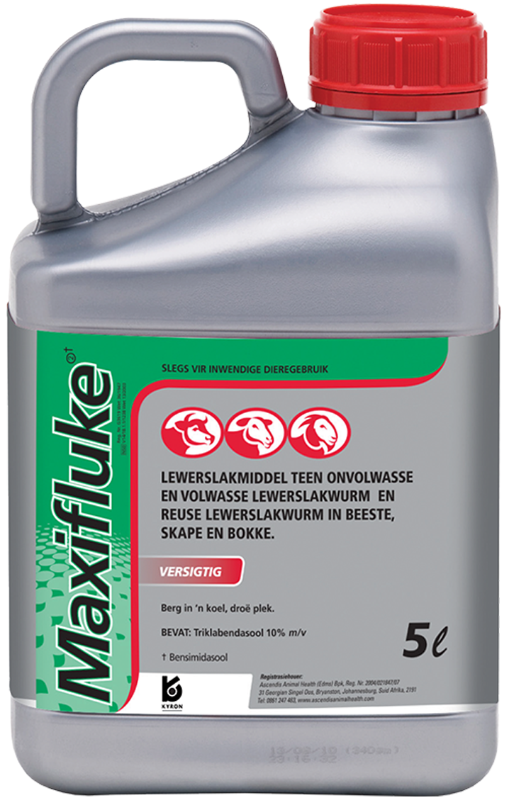 Liver fluke remedy against immature and adult liver fluke and giant liver fluke in cattle, sheep and goats.