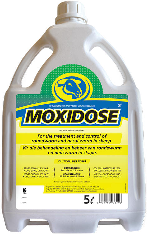 For the treatment and control of roundworm and nasal worm in sheep. 28 day residual action against wireworm, brown stomach worm, hookworm & nodular worm.