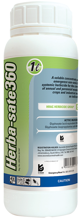 A soluble concentrate post emergence non-selective systemic herbicide for the control of annual and perennial weeds in crops and industrial areas.