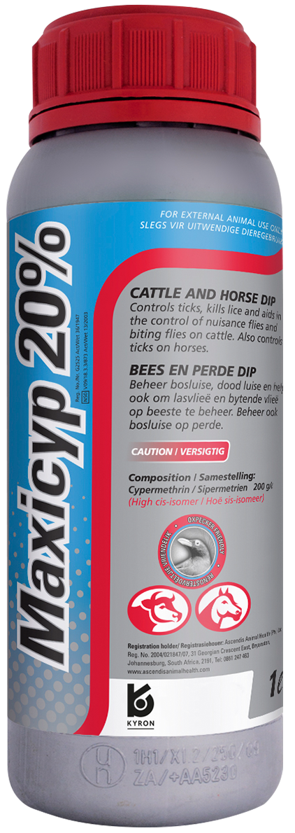 Cattle and horse dip. Controls ticks, kills lice and aids in the control of nuisance flies and biting flies on cattle. Also controls ticks on horses.