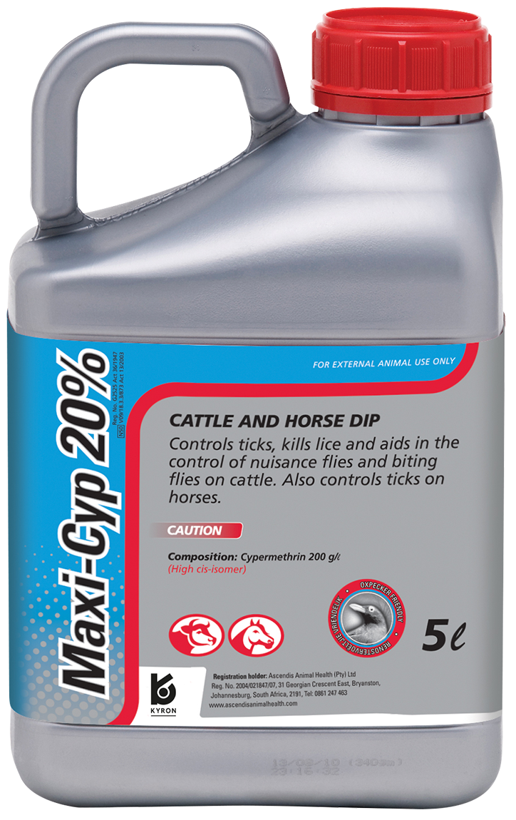 Cattle and horse dip. Controls ticks, kills lice and aids in the control of nuisance flies and biting flies on cattle. Also controls ticks on horses.