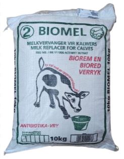 BIOMEL for Calves is a milk replacer which also contains BIOREM, a Lactic Acid Bacteria culture for the treatment and prevention of diarrhoea in calves and lambs, as well as BIORED, a Physiological Bioflavonoidic Antioxidant. When mixed according to recommendations, every litre BIOMEL will contains at least 2g BIOREM.