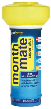 Sanitiser, Clarifier, Water enhancer & Algae preventative. Convenient. Consistent chlorination for healthy, clear water. No residue, wont cloud water. Sunlight protected, saves money.