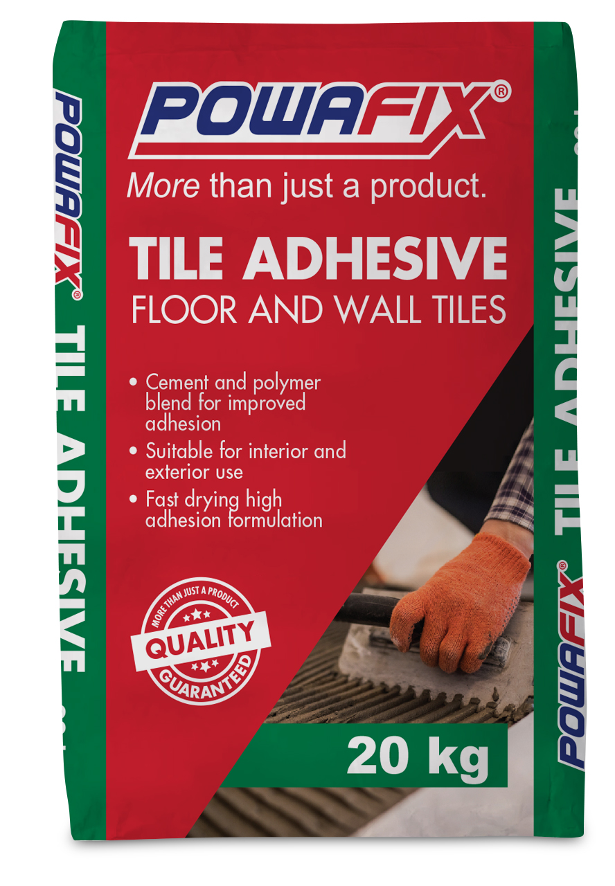 Powafix Tile Adhesive is a versatile high quality cement adhesive that is suitable for both floor and wall applications