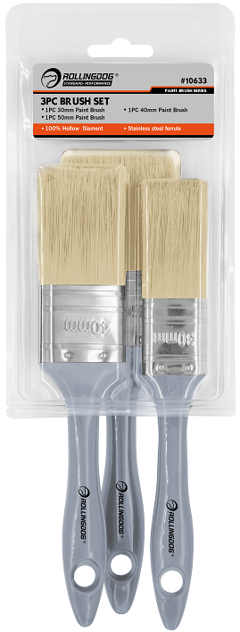 3PC Brush Set/1PC 30mm paint brush/1PC 40mm paint brush/1PC 50mm paint brush.