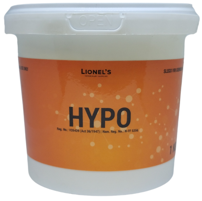 Nutritional feed additive for animals. Contains: Sodium thiosulphate 99% min. (Sulphides 0.001% max; Iron 0.001% max; Moisture 0%) For animal use only. Keep out of reach of children, animals, and uninformed persons. Store in a cool, dry place below room temperature, away from direct sunlight. Withdrawal period: zero (0) days. Feeding recommendation: Use as advised by an animal nutritionist or veterinarian as per custom inclusion range and Act 36 regulations.