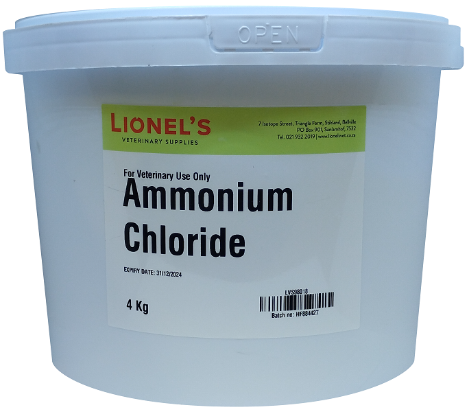 Ammonium Chloride 4kg Lionel's Vet