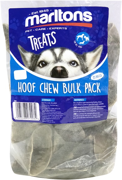 Marltons Hoof Chews pack of 15 is an excellent choice for your dog's chewing needs. These natural hooves are sure to keep your dog entertained and satisfied.