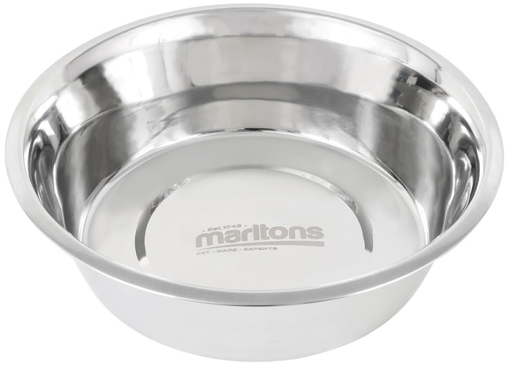 Ensure your pet's meals are served in style with the Marltons Stainless Steel Dog Bowl. Durable and easy to clean, this bowl is perfect for both food and water. Available in various sizes to suit your pet's needs.