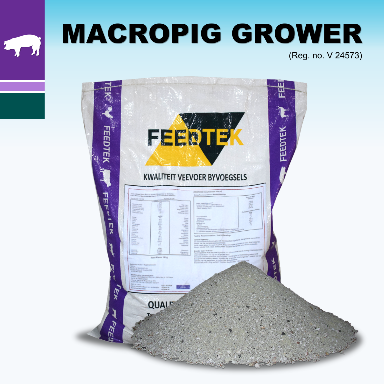 Highly concentrated  make maximal use of own / locally produced ingredients. Packed in 16 kg bags  for easy handling and the ability to mix 500 kg batches. Contains all the essential minerals and vitamins in an optimal ratio, as required by the high producing modern pig genotypey. Contains lysine and methionine  save on the inclusion of expensive, high quality protein. Contains phytase enzyme  save on the inclusion of expensive phosphates.