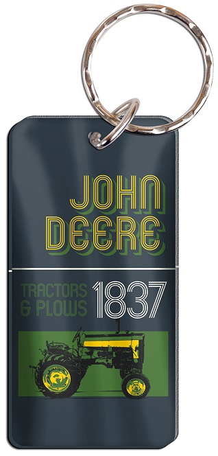 JD Rectangle Key Ring Tractor