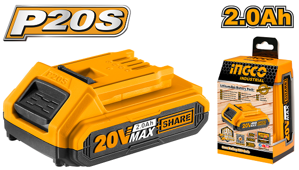 Cordless Battery 20V PS+ 2.0AH Ingco