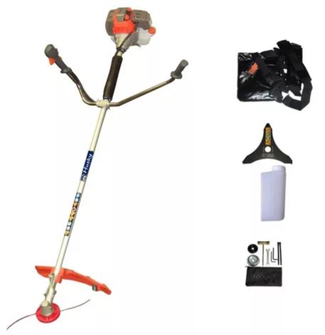 Husky Brush Cutter 51.7cc / 1.75 kW / 6500 rpm / 2 hp / Straight Shaft Brush Cutter with Harness, Aluminium Head, 3-Tooth Blade, Safety Goggles, Toolkit, Gloves and Mixing Bottle. Displacement cc: 51.7 cc, 1.75 kW / 6500 rpm / 2 HP. Carburettor: Diaphragm -Type. Maximum Speed Gear Shaft: 7000 / 9000 rpm. Idle Speed (r/min): 2800 (± 150 rpm). Vibration values at each handle (m/s²): ? 7.5. Sound pressure values (dB(A)): ? 105. Sound power values (dB(A)): ? 120. Free Accessories Include: Harness. Aluminium Head. 3-Tooth Blade. Toolkit. Safety goggles. Gloves. Mixing bottle.