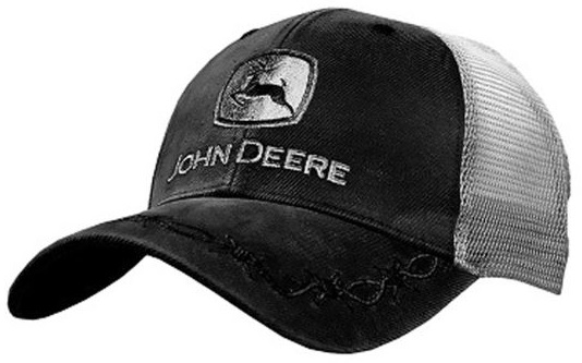 Cap Oil Skin Look Mesh Back John Deere