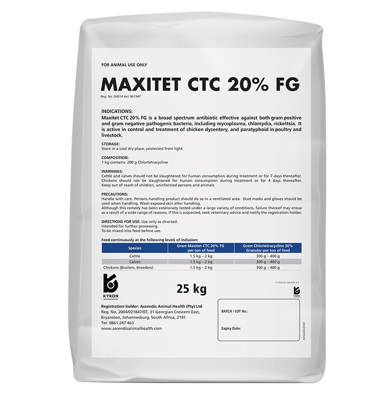 A broad spectrum antibiotic effective against both gram positive and gram negative pathogenic bacteria, including mycoplasma, chlamydia and rickettsia. It is effective in the control and treatment of chicken dysentery, and paratyphoid in poultry and livest