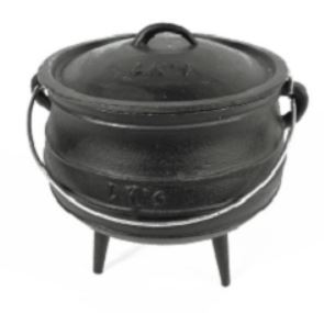 Feeds 1 person. Enamel coated all round. Black Cast Iron.