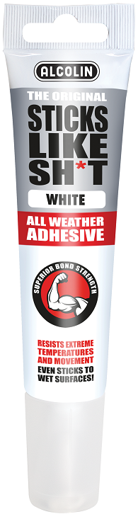 All weather adhesive, instantly bonds to wood, plastics, brick,metal etc. Bonds in the wet, waterproof.