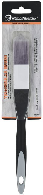 Detail Brushament: 30% PBT + 70% PET Ferrule Handle: Soft Rubber Grip (PP+TPE). Great for painting corners.