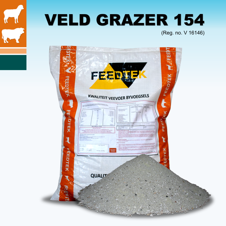 A protein mineral trace mineral vitamin concentrate for home mixing of dry season licks. Suitable for cattle and sheep. Highly concentrated - make use maximal use of own / local feed ingredients. Multipurpose - mix maintenance, production, protein, energy, and ewe and lamb licks. Contains high levels of Phosphorous and Magnesium which improves weaning mass and conception. Contains high levels of Vitamin A and E which improves fertility and health. Visit www.feedtek.co.za for mixing recipes and feeding recommendations.