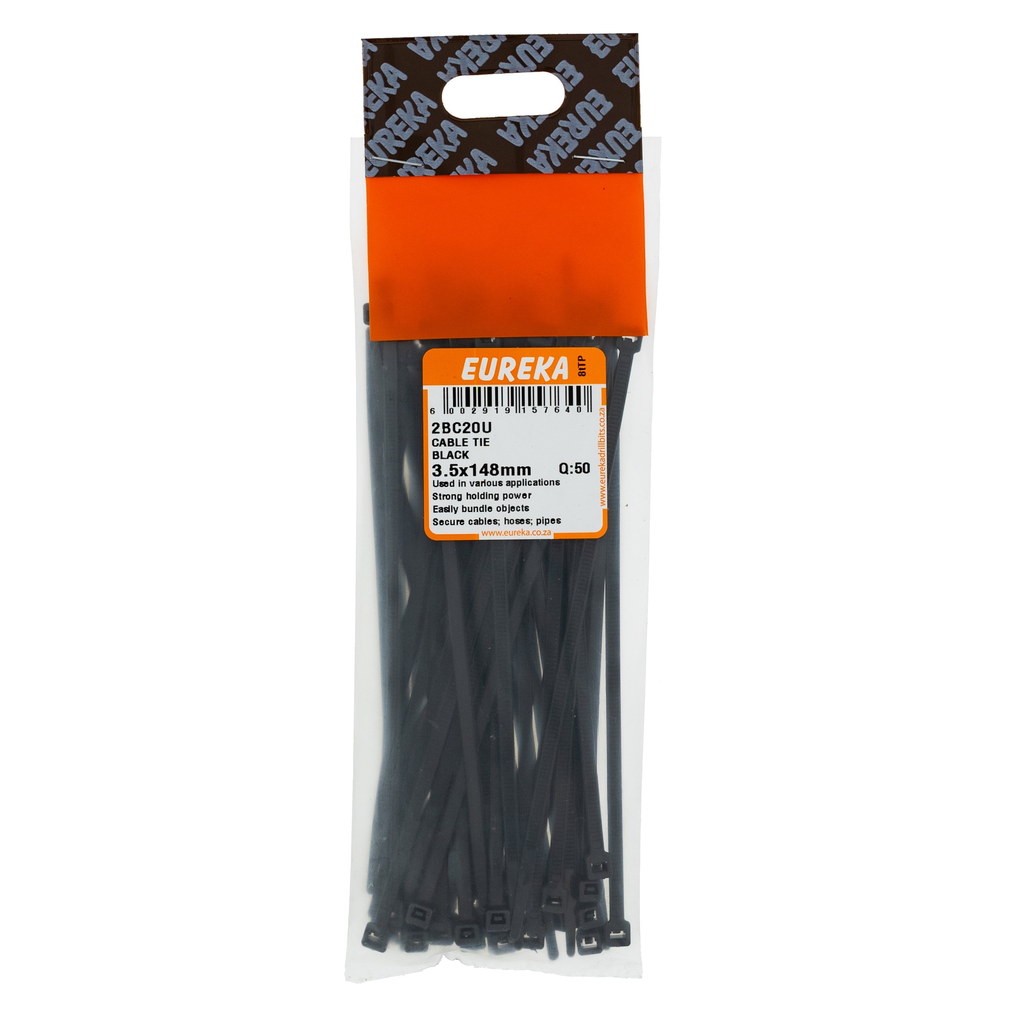Cable Tie Black 3.5x148mm QTY50