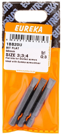 Bit Eureka Flat Size 1BB20U 3/4x50mm QTY3