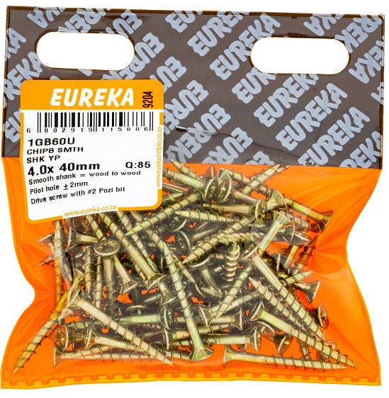 Cut Screw Eureka Smooth Shank YP 4x40mm 1GB90U