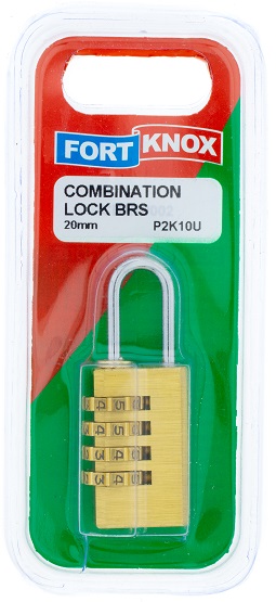 Lock Fort Knox Combination Brass P2K10U 20mm