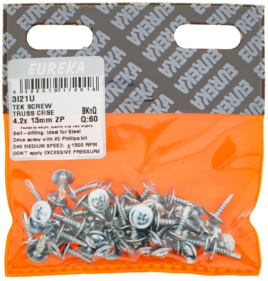 Tek Screw Truss Crse 4.2X13mm Zp Q:60