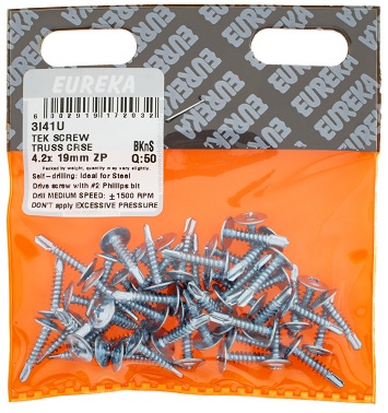 Tek Screw Truss Crse 4.2X19mm Zp Q:50