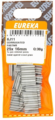 Fastner Eureka Corrugated Zinc Plated 25mmx16mm 30gr