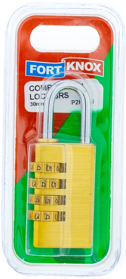 Lock Fort Knox Combination Brass P2K20U 30mm