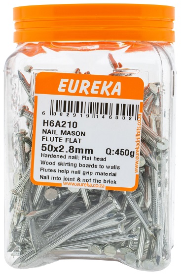 Nail Eureka Masonry Flute Flat 50mmx2.8mm 450gr