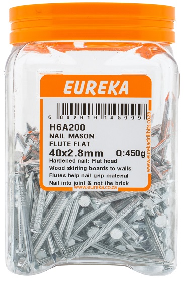 Nail Eureka Masonry Flute Flat 40mmx2.8mm 450gr